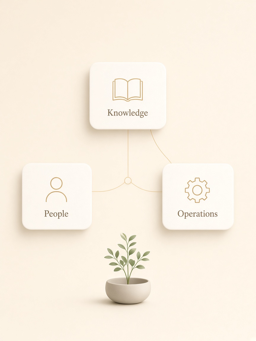 Knowledge, people, and operations